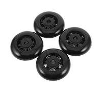 Abaodam 4pcs Fitness Equipment Roller Wheels 0.31" Hole Diameter, Plastic Mute Casters for Ab Roller and Core Workout Machine Spare Parts, Gym Exercise Accessories