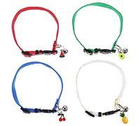 Abaodam 4Pcs Fruit Pet Collar Cat Neck Chain with Bells Avocado Pineapple Watermelon Cherry Breathable for Cats and Kittens