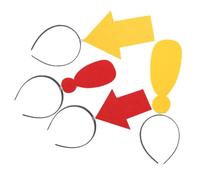 Abaodam 4pcs Funny Photo Booth Props Arrow Headband Question Mark Headband Red Fabric for Parties and Birthdays