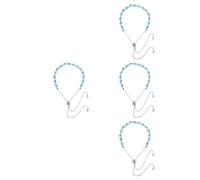 Abaodam 4pcs Glass Beaded Evil Eye Bracelets with Devil S Eye Charms Smooth Beads Wristbands for Comfortable Wear Unique Handmade Blue Glass Jewelry for Men and Women