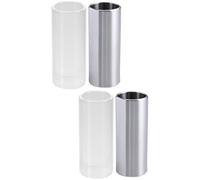 Abaodam 4pcs Glass Stainless Steel Guitar Slide Medium Bottleneck for Classical Guitars