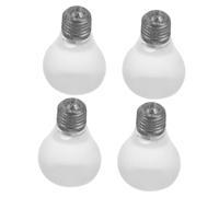 Abaodam 4pcs Glow Dark Soft Squishy Light Bulb for Stress Relief Squeeze Balls Creative Nightlight Shaped Sensory Play for Boys and Indoor Decoration