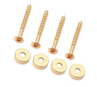 Abaodam 4pcs Guitar Bass Neck Plate Accessory Press Handle Buckle Bushing Screw Kit for Electric Guitar