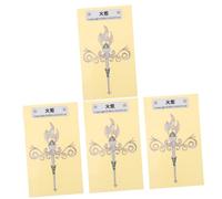 Abaodam 4pcs Guitar Headstock Sticker Decorative Decals for Electric Guitar Head Sticker Inlay Music Instrument Accessories