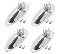 Abaodam 4pcs Guitar Input Jack Socket Plate for Electric Guitar Replacement Parts and Fittings