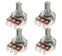 Abaodam 4pcs Guitar Potentiometer Bk Linear Taper Parts for Volume Tone Control Compact Audio Potentiometers for Electric Guitar Replacement Accessories