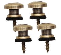 Abaodam 4pcs Guitar Strap Buttons Antiskid Metal Strap Locks for Electric Guitar Durable and Sturdy Design Smooth Surface Compatible with Easy to Install