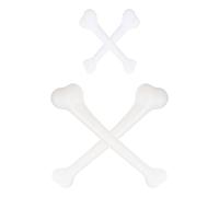 Abaodam 4pcs Halloween Bone Props Realistic Plastic Human Skeleton Bones for Spooky Decorations for Haunted Houses Parties and Themed Events