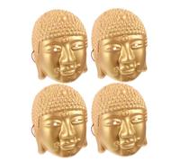 Abaodam 4PCS Halloween Buddha Mask for Masquerade Costume Parties Detailed Buddhist Culture Dress-up Masks for Role Playing Festivals Cosplay Theatrical Performances