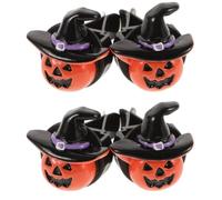 Abaodam 4pcs Halloween Car Vent Air Freshener Skull and Pumpkin Decorations Gothic Car Accessories for Interior Halloween Skeleton Decor Clips for Auto Air Conditioning
