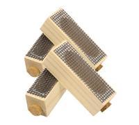 Abaodam 4pcs Handmade Wooden Cage Queen Protector for Beekeeping Beehive Rearing Transport