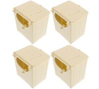 Abaodam 4pcs Hanging Bird Nesting Houses Plastic Breeding Boxes for Parakeets and Pet Birds with Hooks Suitable for Birdcages and Incubation