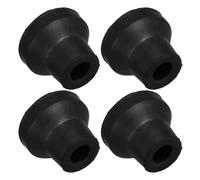 Abaodam 4Pcs Heavy Duty Rubber Cane Tips Crutch Replacement Feet Caps Non-Slip Stable Support for Walking Sticks Quad Canes Commode Shower Chairs Black