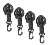 Abaodam 4Pcs Heavy Duty Suction Cup Hooks Portable Multi Function for Car Tents and Awnings Durable Carabiner No Punch Design for Outdoor Use