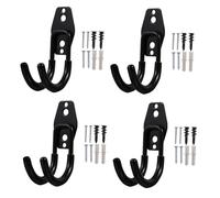 Abaodam 4pcs Heavy Duty Wall Mount Hose Hook Garden Hose Holder Organizer Outdoor Shelf Bracket for Fence Easy Installation