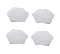 Abaodam 4pcs Hexagon Acoustic Panels Soundproof Wall Tiles Silver Grey Felt Sound Insulation Mats for Home Office Ktv Wall Sound Absorbing Material