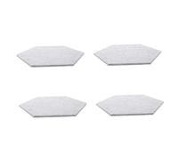 Abaodam 4pcs Hexagon Soundproofing Mats Felt Wall Stickers Silver Grey Sound Insulation Pads for Home Office Noise Reduction Background Wall Decoration