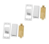 Abaodam 4pcs Humbucker Pickup Cover Shell Frame Base Plate Chrome Pickup Mounting Ring