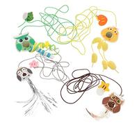 Abaodam 4pcs Interactive Cat with Catnip Balls and Gall Fruit Hanging Door Frame Playthings for Kittens and Cats Self Entertainment