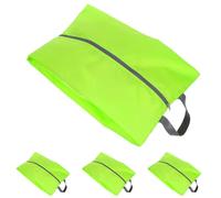 Abaodam 4pcs Large Shoe Bag Portable Shoe Storage Bag Green Polyester Dustproof Space Utilization for Men Women Travel 16.62x9.63x0.20in