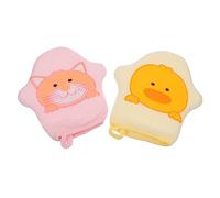 Abaodam 4pcs Little Babybum Shower Scrubber Adorable Cartoon Design Bathing Gloves Thicken Shower Glove