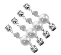 Abaodam 4pcs Magnetic Hijab Clasp Pins Set, Pinless Scarf Magnets with Rhinestone and Pearl Design, No-snag Islamic Hijab Magnetic Clips for Women’s Shawls and Scarves