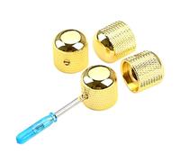 Abaodam 4pcs Metal Electric Guitar Volume Control Knobs Dome Knobs for Bass Guitar Potentiometers Heavy-sturdy Audio Caps for Amplifiers Effects Wear-resistant Accessories