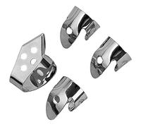 Abaodam 4pcs Metal Finger Picks for Banjo and Guitar Thumb and Index Finger Picks for Acoustic Guitar Playing