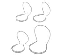Abaodam 4pcs Metal Guitar Thumb Picks Set for Right Hand Lightweight Silver Metal Finger Picks for Guitar and Banjo Adjustable Design for Fingerpicking