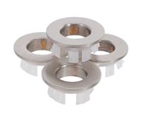 Abaodam 4pcs Metal Sink Overflow Hole Cover for Holes Decorative Vanity Drain Inserts with Long-Lasting Shine Bathroom and Kitchen Overflow Ring Easy DIY Installation