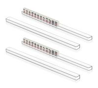 Abaodam 4pcs Mini Mahjong Tile Rack Transparent U-shaped Slots Compact Card Holder Portable for Travel and Home Game Organization