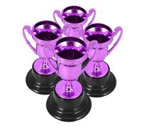 Abaodam 4Pcs Mini Plastic Trophy Winner Award Trophies for Party Favors Sports Events and School Competitions Bright Decorative Props for Celebrating Victories