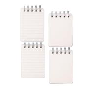 Abaodam 4pcs Mini Spiral Notebooks Small Coil Notepads with Classic Paper and Iron Cover, Portable Pocket Size for Creative Writing and Better Writing Experience, Avoid Visual Fatigue