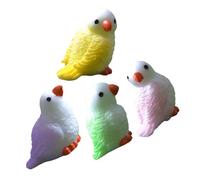 Abaodam 4pcs Miniature Resin Parrot Figurines Tiny Birds for Garden Lawn Decorative Micro Landscaping Ornaments for Succulents and Table Display