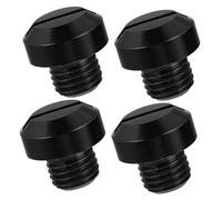Abaodam 4pcs Motorcycle Mirror Hole Plug Screws Black Aluminum Alloy Decorative Caps Rearview Mirror Blanking Covers for Easy DIY Modification