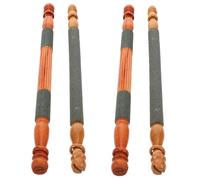 Abaodam 4pcs Natural Bird Perch Stands with Rough Textured Grinding Surface for Beak and Claw Care Comfortable Cage Accessories for Cockatiels Conures Parakeets Budgies and Small Birds