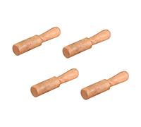 Abaodam 4pcs Nepalese Buddha Singing Bowl Wooden Mallets Hand-made Peach Wood Sticks 12cm for Meditation Sound Bowl Accessories and Chanting Use