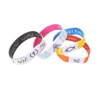 Abaodam 4pcs Nfc Bible Inspirational Bracelets for Men and Youth, Programmable Cloth Wristbands with Secure Fit, for Daily Devotional and School, Stylish Christian Friendship Bracelets