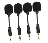 Abaodam 4pcs Noise Canceling Microphone In-line Microphone Mic for Live Singing Singing Supplies Portable Recording Streaming