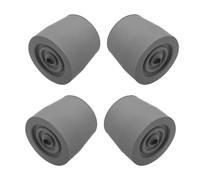 Abaodam 4Pcs Non-Slip Rubber Walker Tips Accessories, Standard 28Mm Diameter Grey Cane Crutch Replacement Feet for Walkers, Shower Chairs, Commode and Walking Sticks