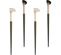 Abaodam 4pcs Nose Contour Brush Set for Precise Nose Shadow Aid and Concealer Application with Wooden Handles and Dense Fiber Bristles, Comfortable to Use for Graduation Time Makeup