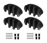 Abaodam 4pcs Nylon Rope Cleat for Kayak and Boat Mooring Black | Lightweight Durable Build, Wear Resistant Hold, Secure Line Grip, Dock and Deck Use