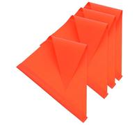Abaodam 4Pcs Orange Triangle Safety Flags for Bikes and Scooters, Replacement Reflective PVC Bicycle Warning Flags without Poles, Outdoor Cycling Safety Triangles