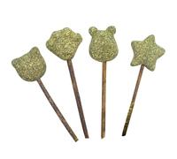 Abaodam 4pcs Organic Catnip Licking Stick Cat Treats Cat Snack Natural Catnip Lollipop for Pet Snack Promotes Digestion