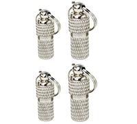 Abaodam 4pcs Pet Id Tags for Dogs and Cats in Silver, Nickel Plated Brass with Rust-Resistant Finish and Hanging Rings, Suitable for Personalised Name and Address Information to Prevent