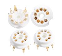 Abaodam 4pcs Pin Miniature Tube Socket for Vacuum Tube Base Pcb Socket Bracket Instrument for Amp