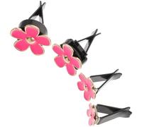 Abaodam 4pcs Pink Alloy Daisy Car Air Freshener Clips Vent Diffuser Aromatherapy Car Interior Decor Accessories for Women
