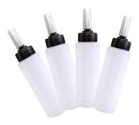 Abaodam 4pcs Plastic Hair Coloring Bottle Hair Applicator Bottle 150ml Easy to Squeeze Better Control of Flow for Tattoo Artists and Hairdressers DIY Coloring at Home