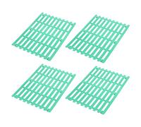 Abaodam 4pcs Plastic Rabbit Cage Floor Mats with Wear-resistance and Enhanced Durability, Suitable for Guinea Pigs and Dogs, Bunny Scratch Foot Pads for Pet Cages and Habitats