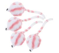 Abaodam 4pcs Plush Mouse Shaped Cat Adorable Realistic Mouse Design for Interactive Play Durable Plush Material to Engage Kitten Hunting Instincts
